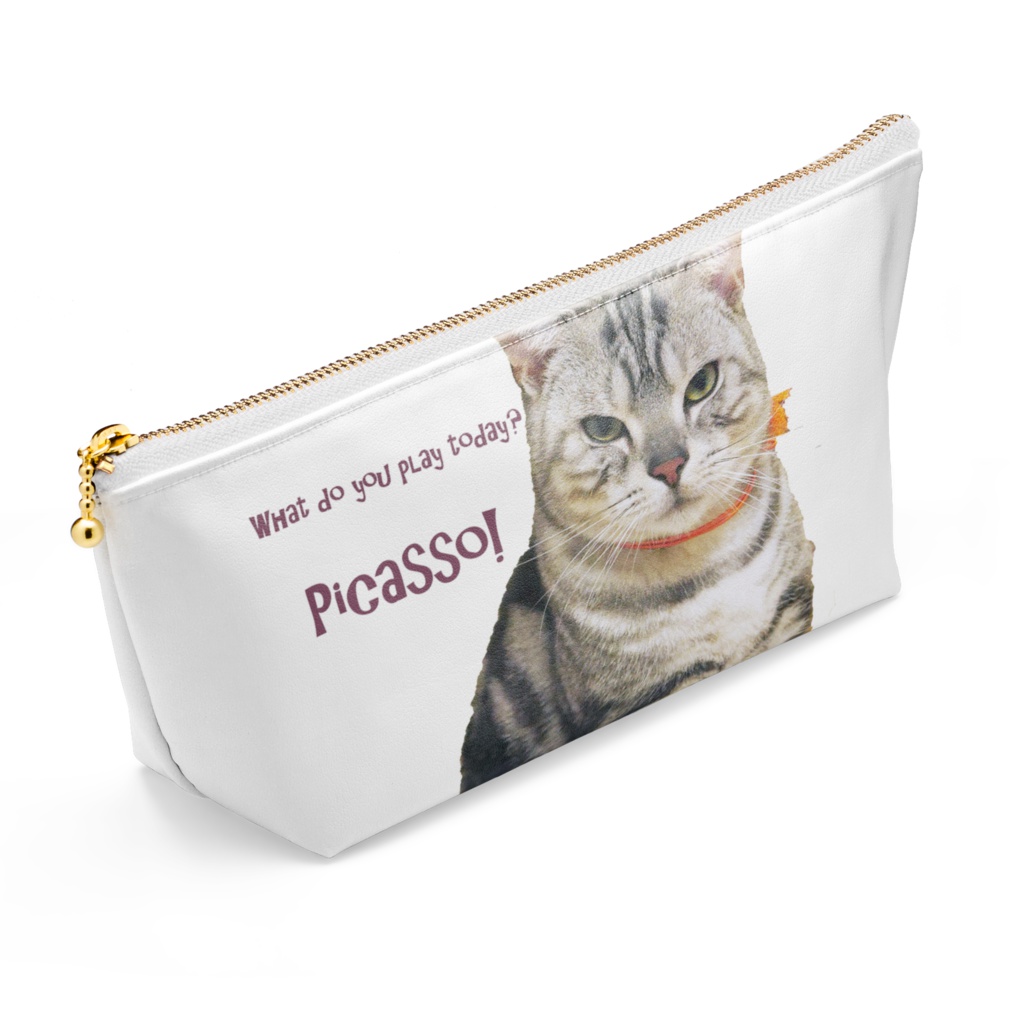 ピカソ!怒り顔ポーチ -白-