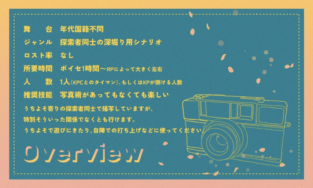 クトゥルフ神話TRPG「花笑みを切り取る」SPLL:E196098