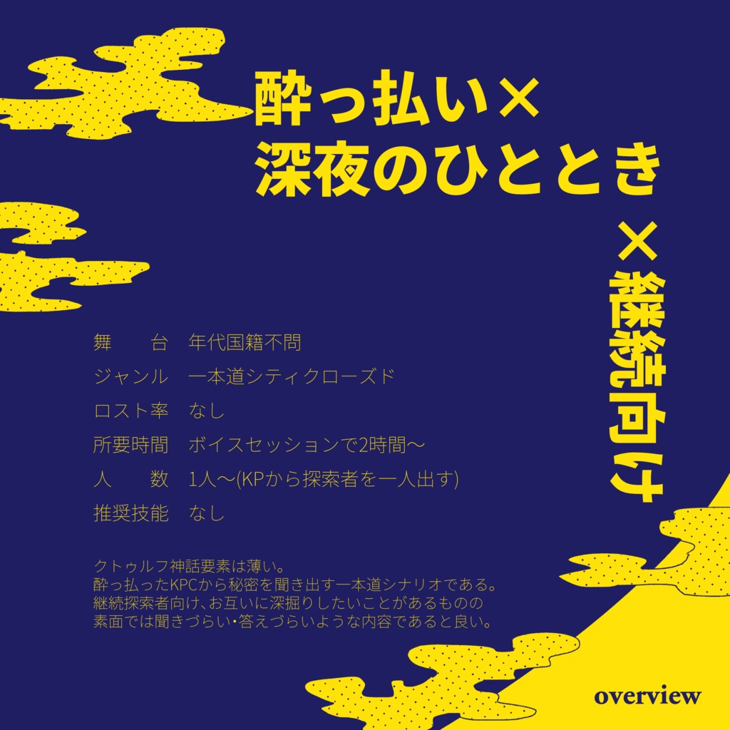 クトゥルフ神話TRPG 「よあけとかくや」SPLL:E191065
