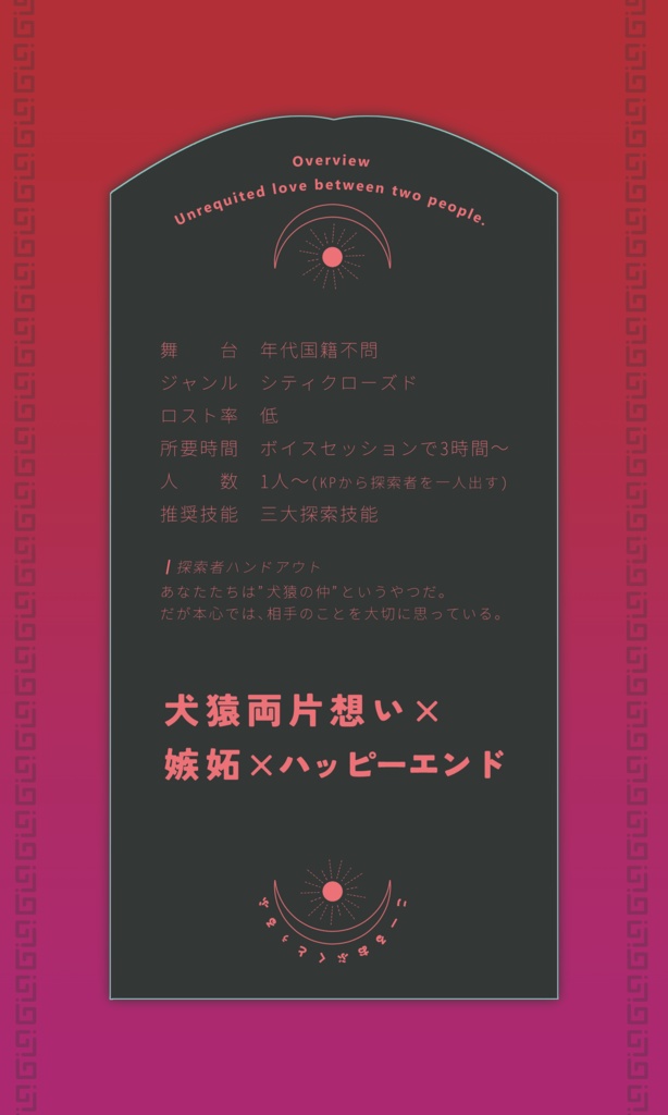 クトゥルフ神話TRPG 「絡花流酔」SPLL:E190552