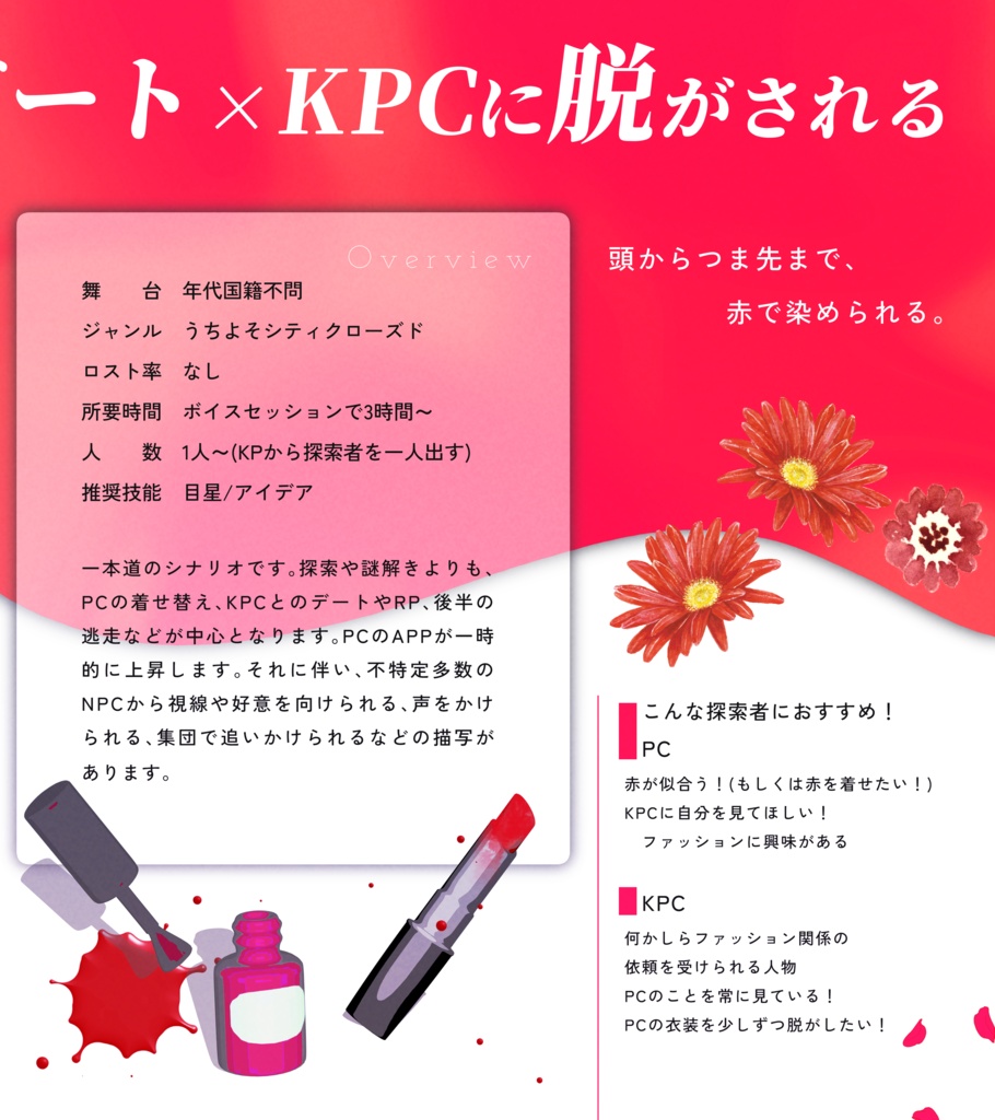 クトゥルフ神話TRPG 「花は血潮を知らない」SPLL:E188620