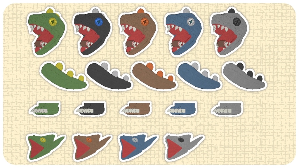 きょうりゅうぐるみ【もち吉/まめふれんず/みみのこ対応】