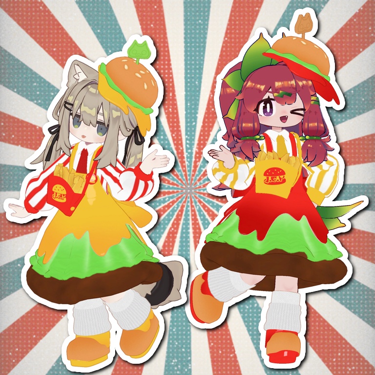 【5/10発売予定】🍔JunkyCheesePop🍔【まめふれんず対応衣装】