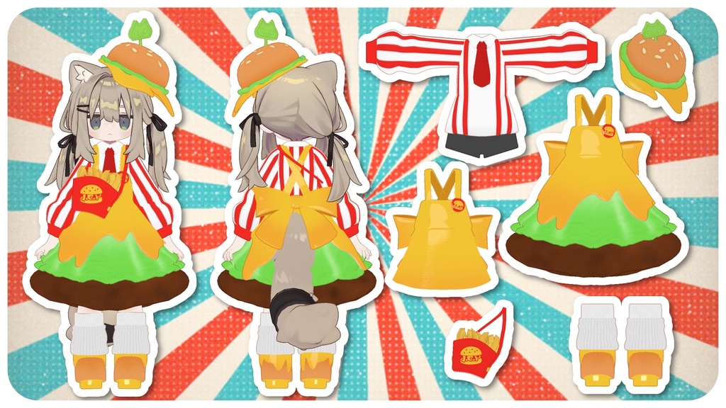 🍔JunkyCheesePop🍔【まめふれんず対応衣装】