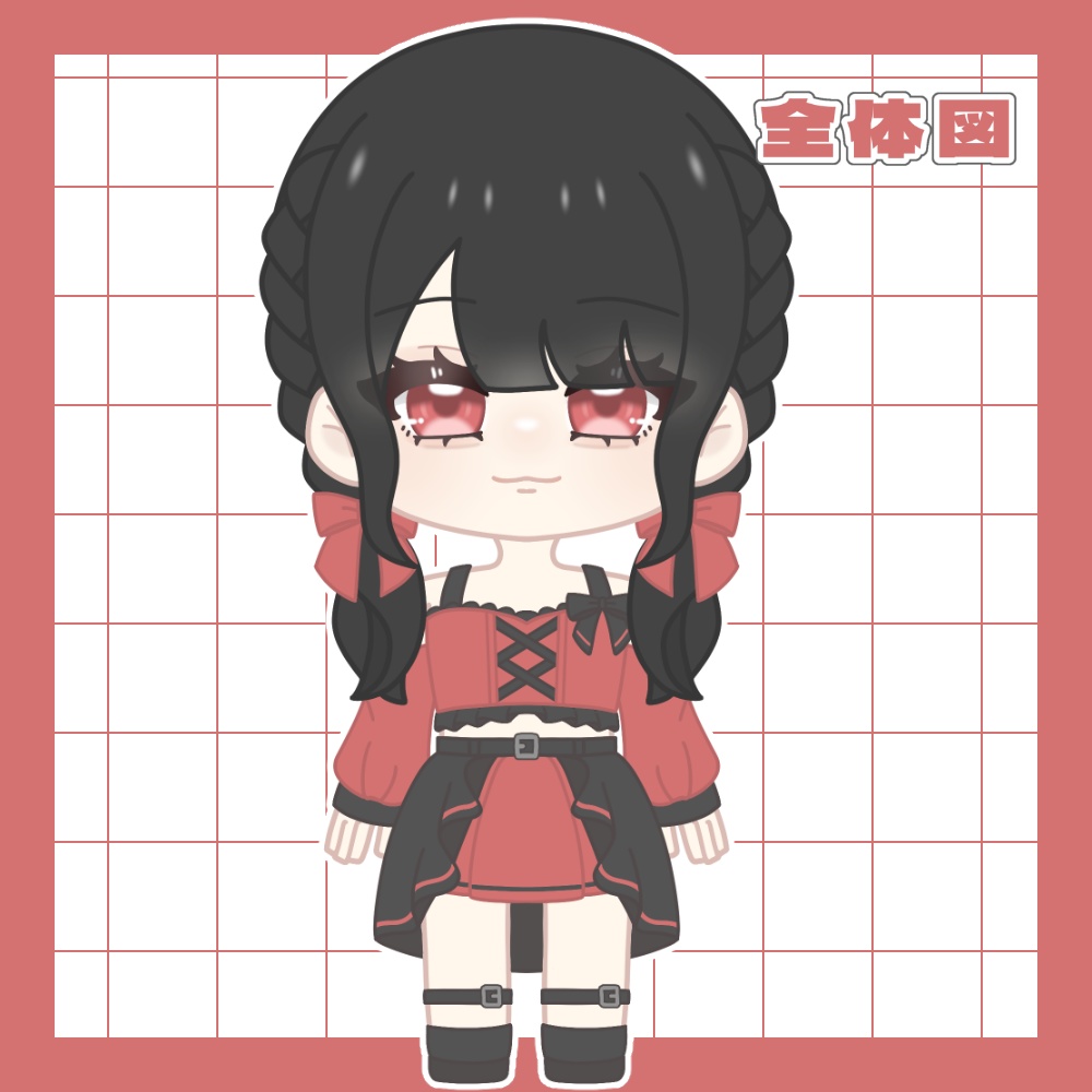 #1 ミニキャラ立ち絵素材/アイドル衣装の女の子