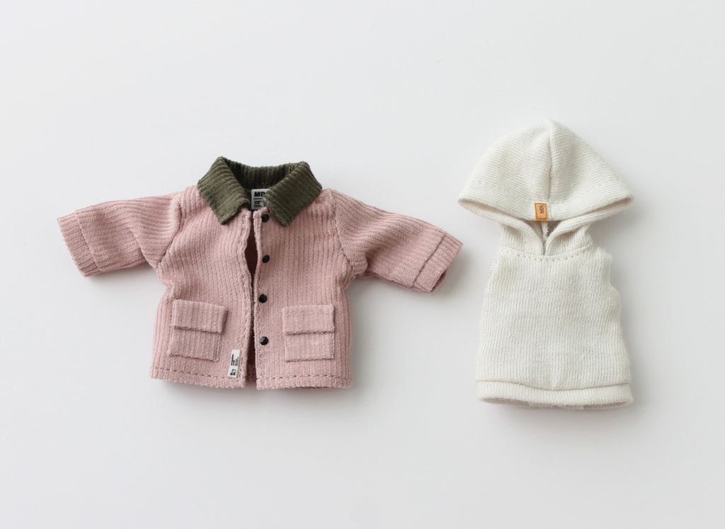 コーデュロイジャケットセット：ピンク