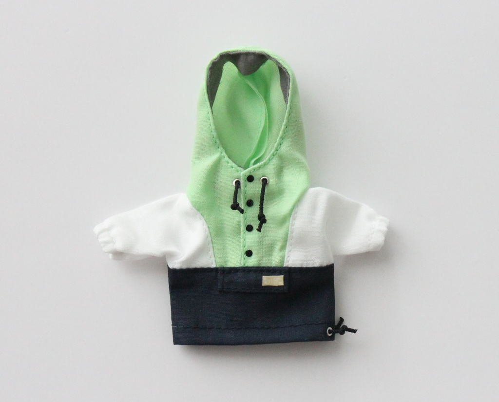 アノラック：メロン×ホワイト×ネイビー