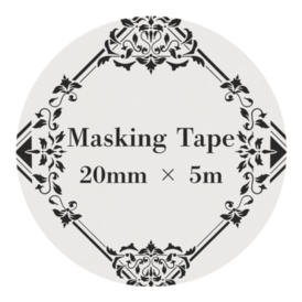 ダマスク柄 マスキングテープ