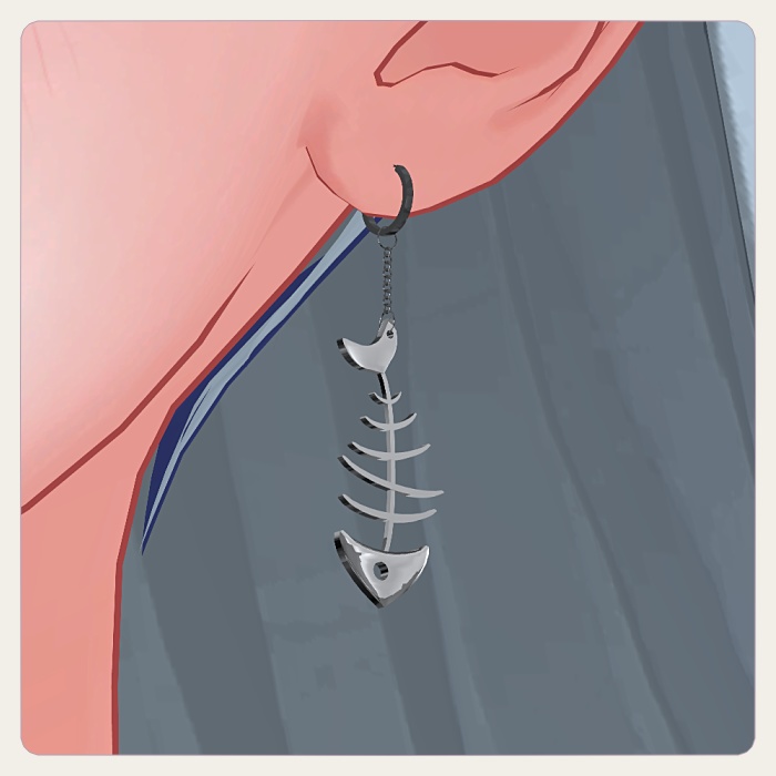 おさかなの骨のピアスとか