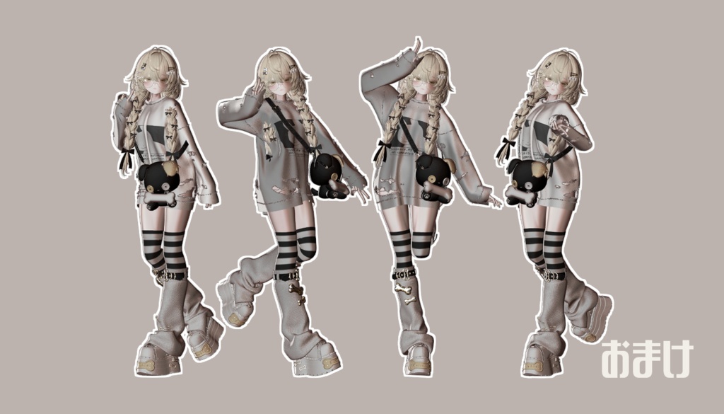 ぽーずべた Pose Set 10種+おまけ 4種