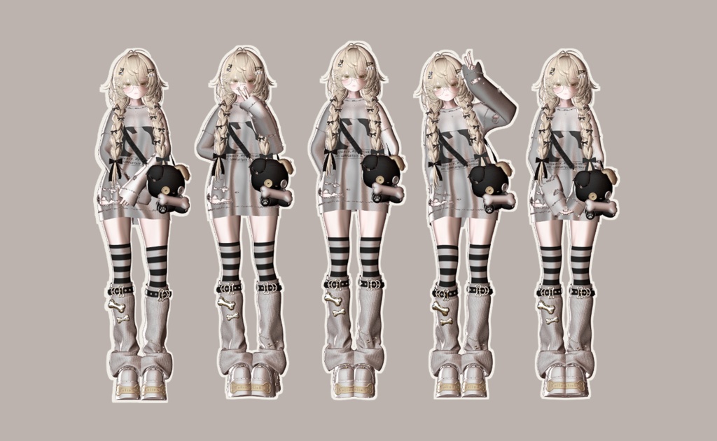 ぽーずべた Pose Set 10種+おまけ 4種