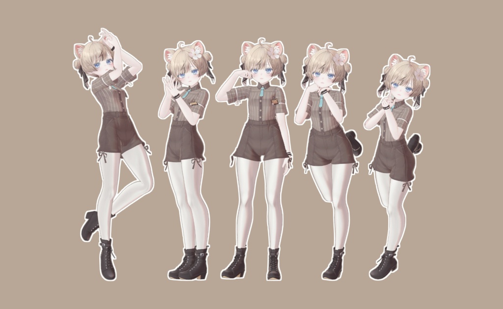 ゆびさきまでかわいい Pose Set 15種