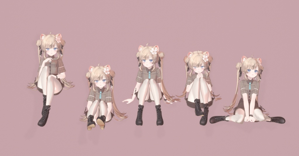 おすわり Pose Set 15種