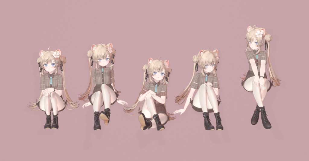 おすわり Pose Set 15種