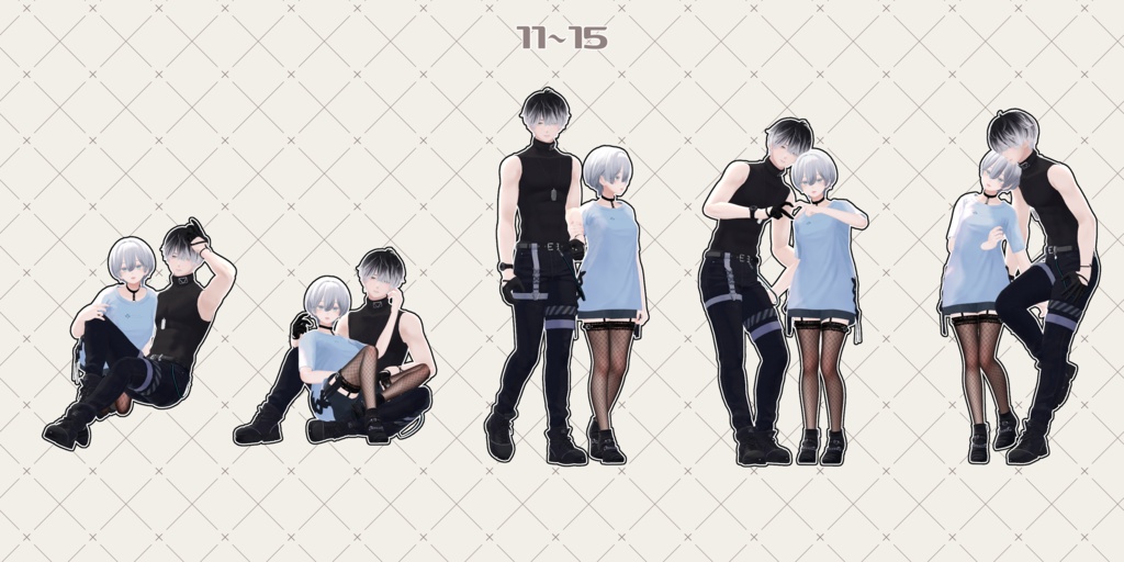 おふたりさま Pose Set ver.2 20種