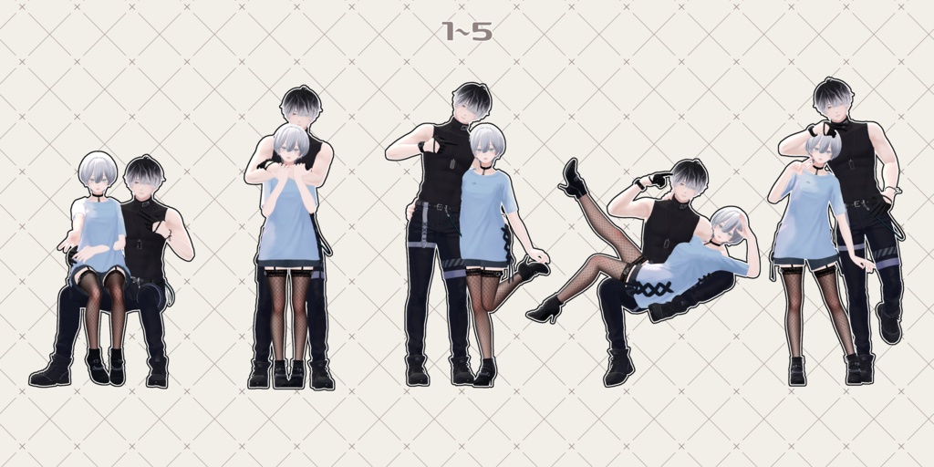 おふたりさま Pose Set ver.2 20種