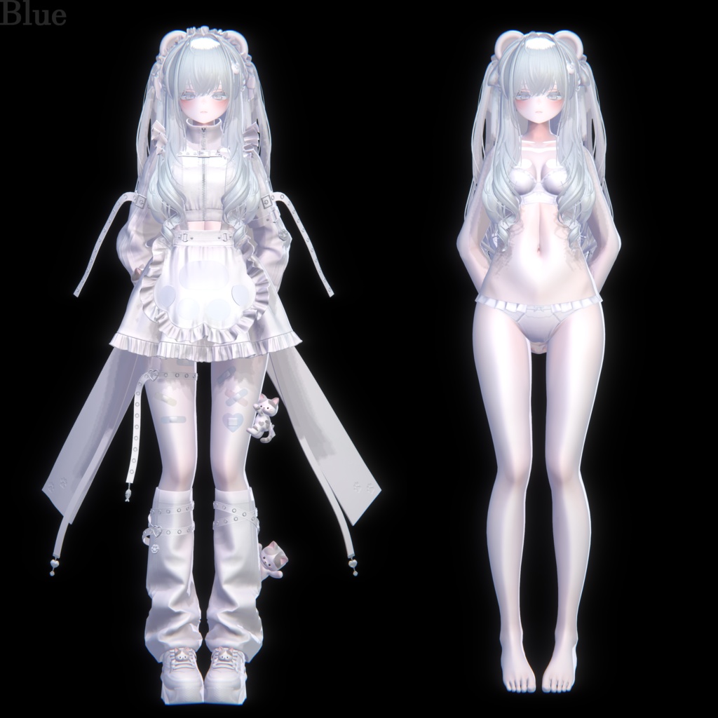 【Poiyomi】light color material【Pink & Blue】