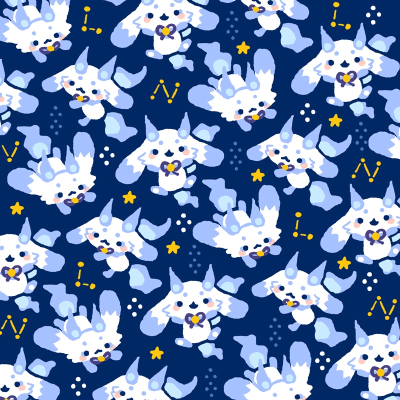 めがねふき（ルンルン総柄）