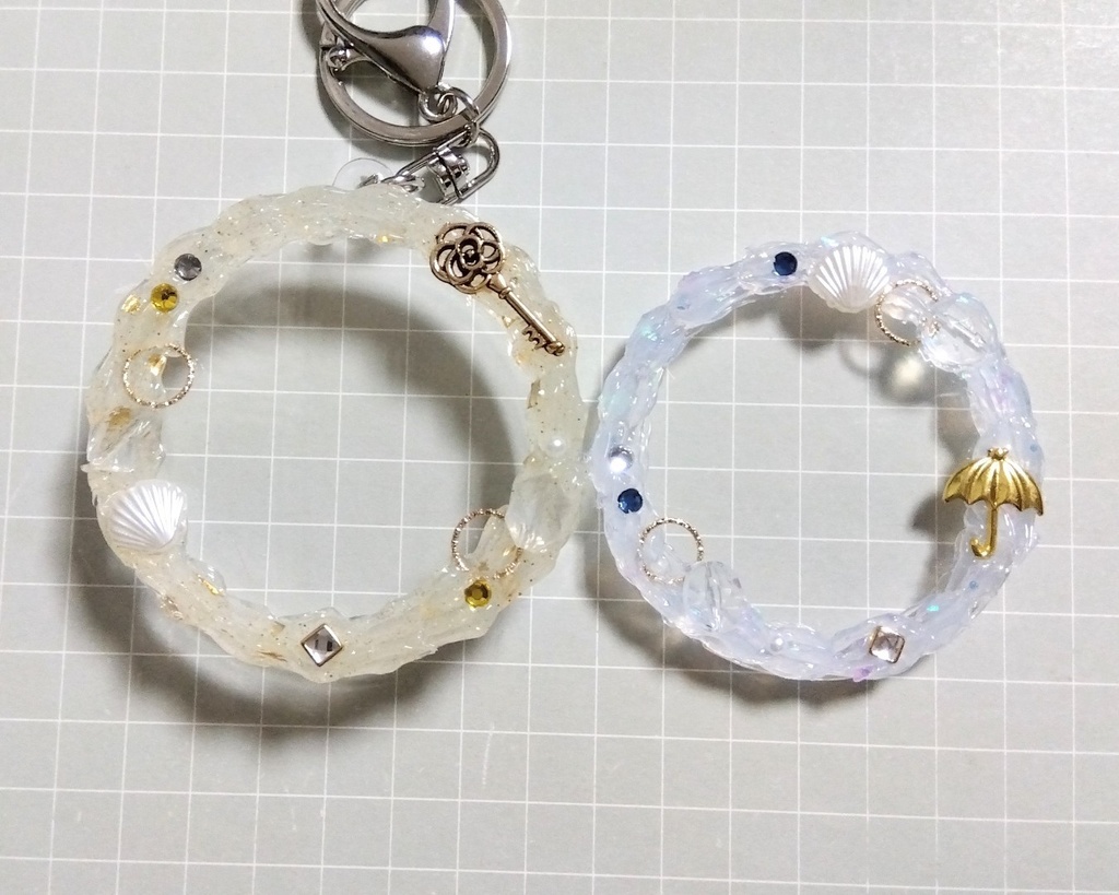【缶バッジキーホルダー】夏のリゾート②