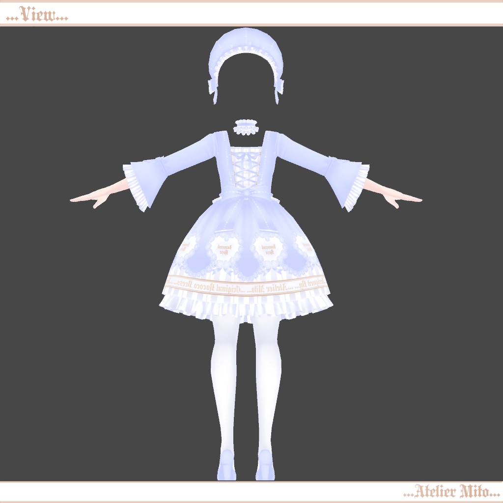 着せ替え洋服『ロココドレス』スキニング済み「まるぼでぃ対応」