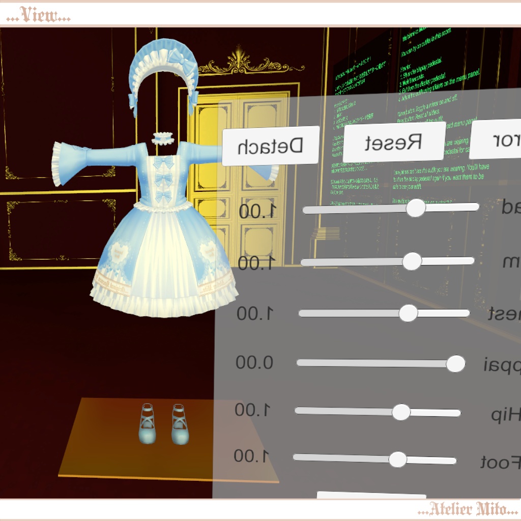 着せ替え洋服『ロココドレス』スキニング済み「まるぼでぃ対応」