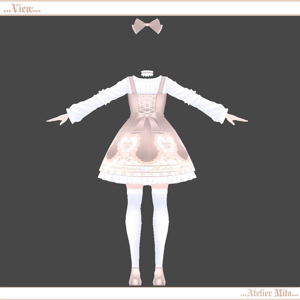 「VRChat」着せ替え洋服『クラシックロリータドレス』スキニング済み