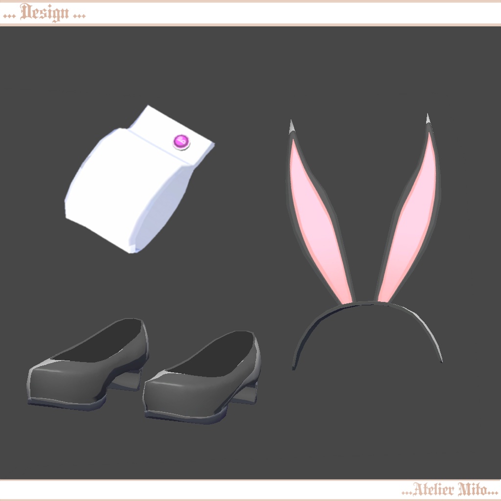 バニーガール衣装「イフ・ザ・フラット」調整スキニング済み