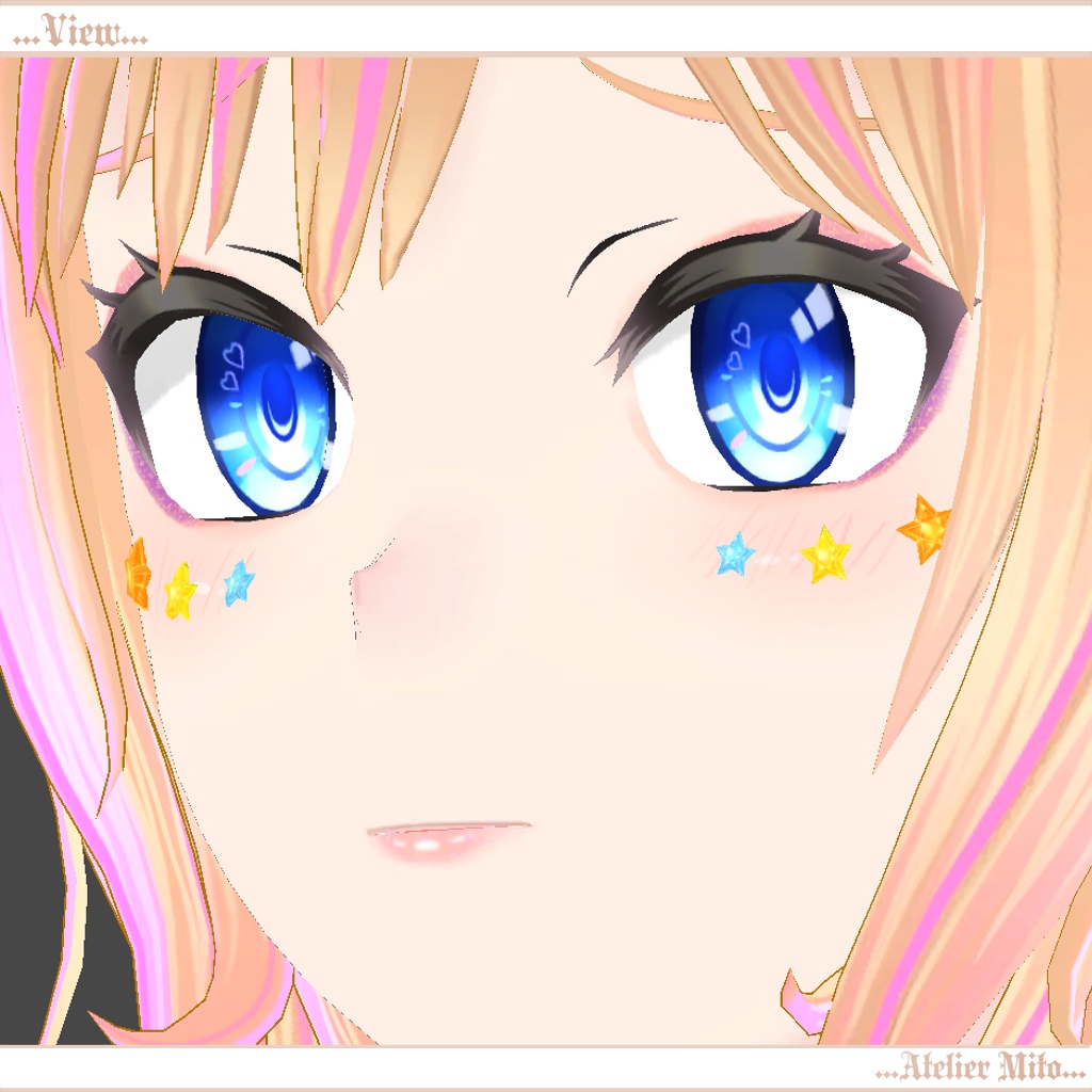 アクセサリ『フェイスラインストーン』スキニング済み