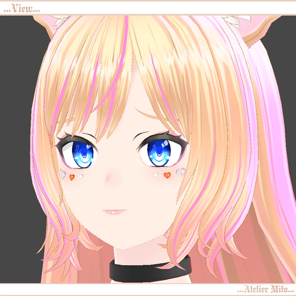 アクセサリ『フェイスラインストーン』スキニング済み