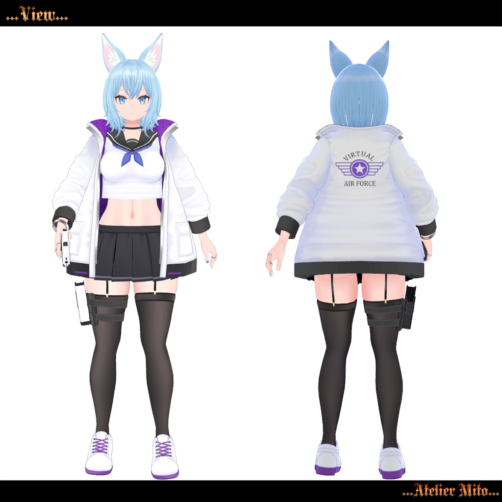 オリジナル3Dモデル 『空狐』くうこ(PC版)