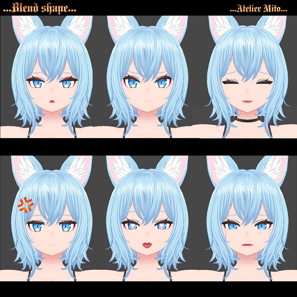 オリジナル3Dモデル 『空狐』くうこ(PC版)