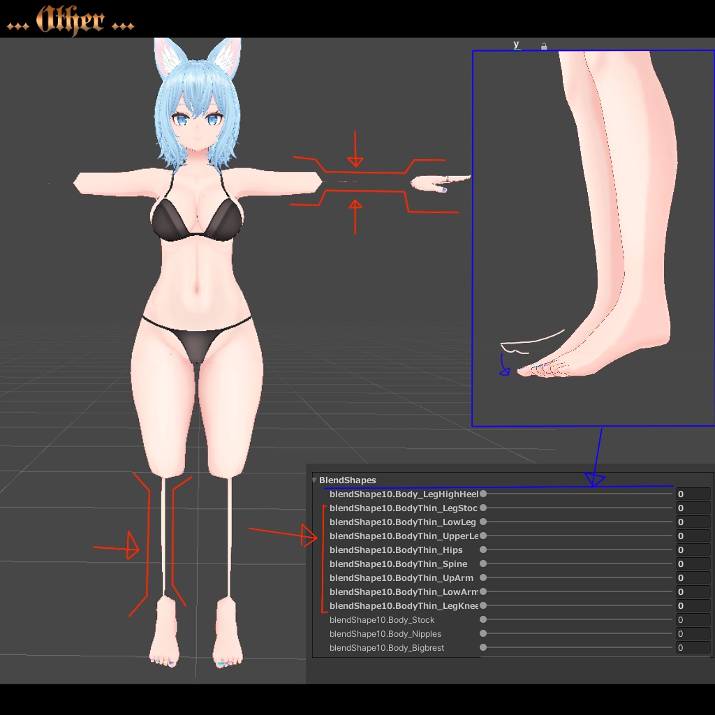 オリジナル3Dモデル 『空狐』くうこ(PC版)
