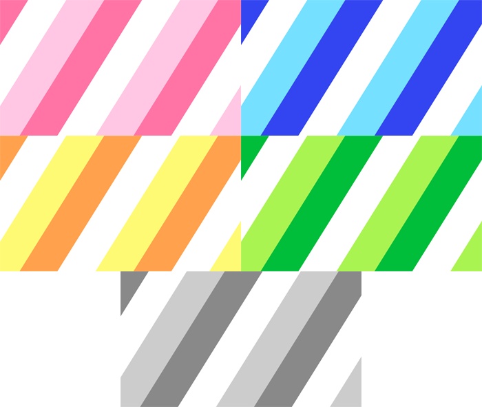 【無料動画素材】カラフルなストライプトランジション 15カラー