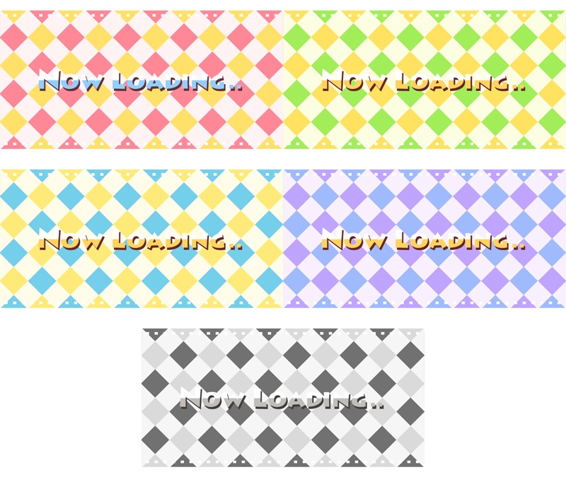 【無料動画素材】カラフルな待機中画面 背景&素材セット