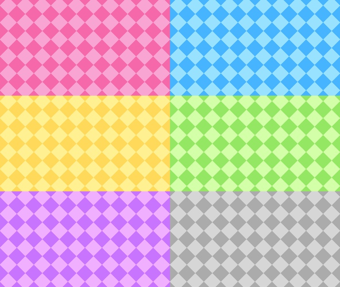 【無料動画素材】カラフルなダイヤチェック背景 26カラー