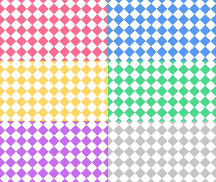 【無料動画素材】カラフルなダイヤチェック背景 26カラー