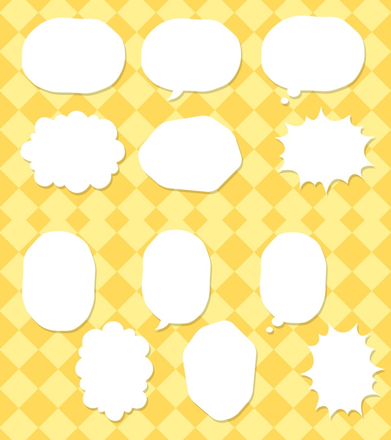 【無料動画素材】シンプルな吹き出しアニメーション