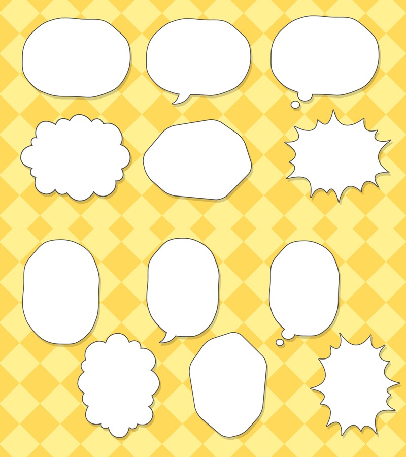 【無料動画素材】シンプルな吹き出しアニメーション