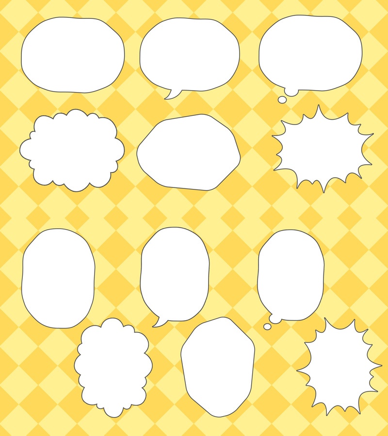 【無料動画素材】シンプルな吹き出しアニメーション