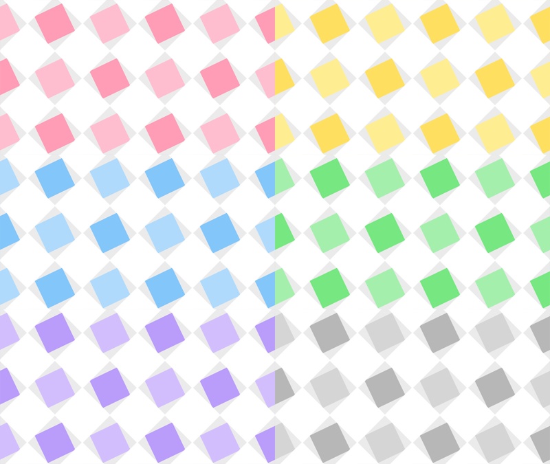 【無料動画素材】シンプルなスクエアトランジション 18カラー