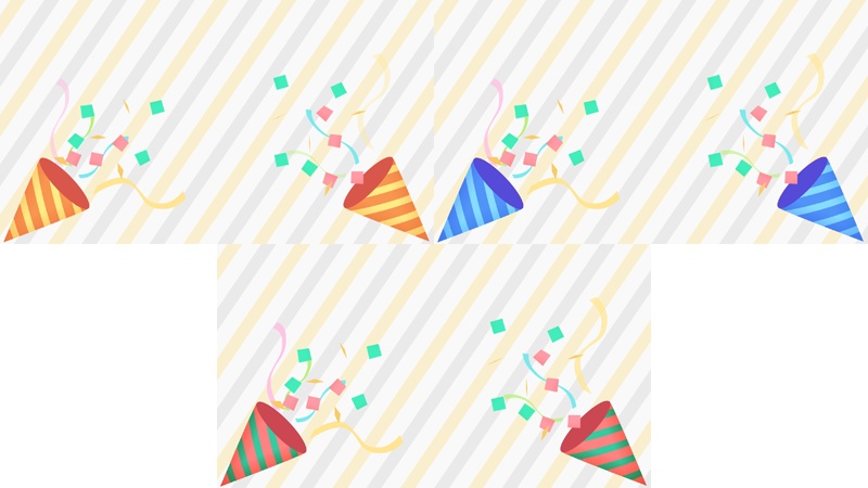 【無料動画素材】紙吹雪とクラッカーの演出素材