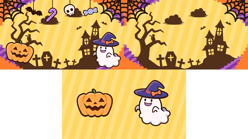 【無料動画素材】かわいいハロウィン背景&トランジションセット