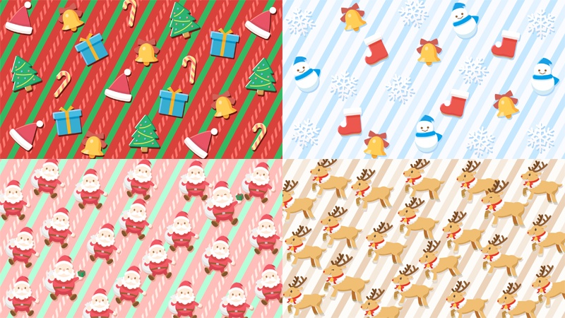 【無料動画素材】かわいいクリスマスの背景&トランジションセット