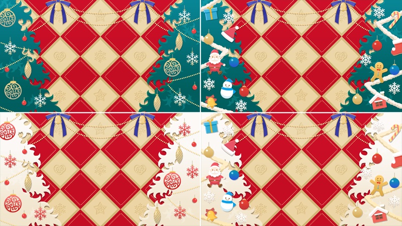 【無料動画素材】かわいいクリスマスの背景&トランジションセット