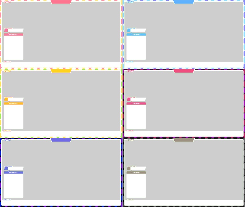 【無料動画素材】おしゃれなゲーム配信オーバーレイ 12カラー