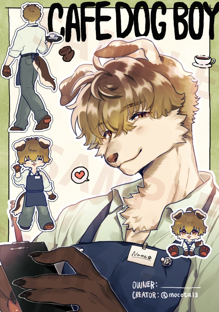 【Adoptable】🐶Cafe dog boy☕