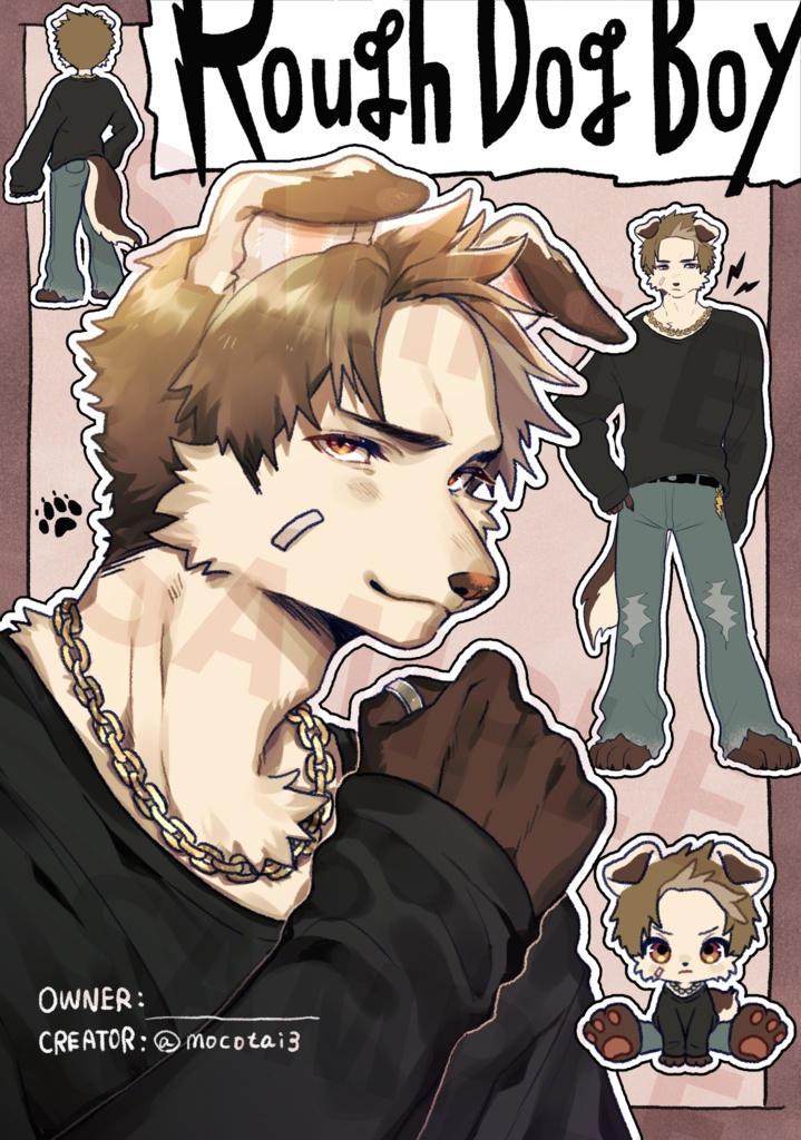 【Adoptable】🐶Rough dog boy⚡️