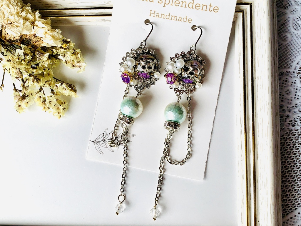 竜胆イメージピアス/イヤリング