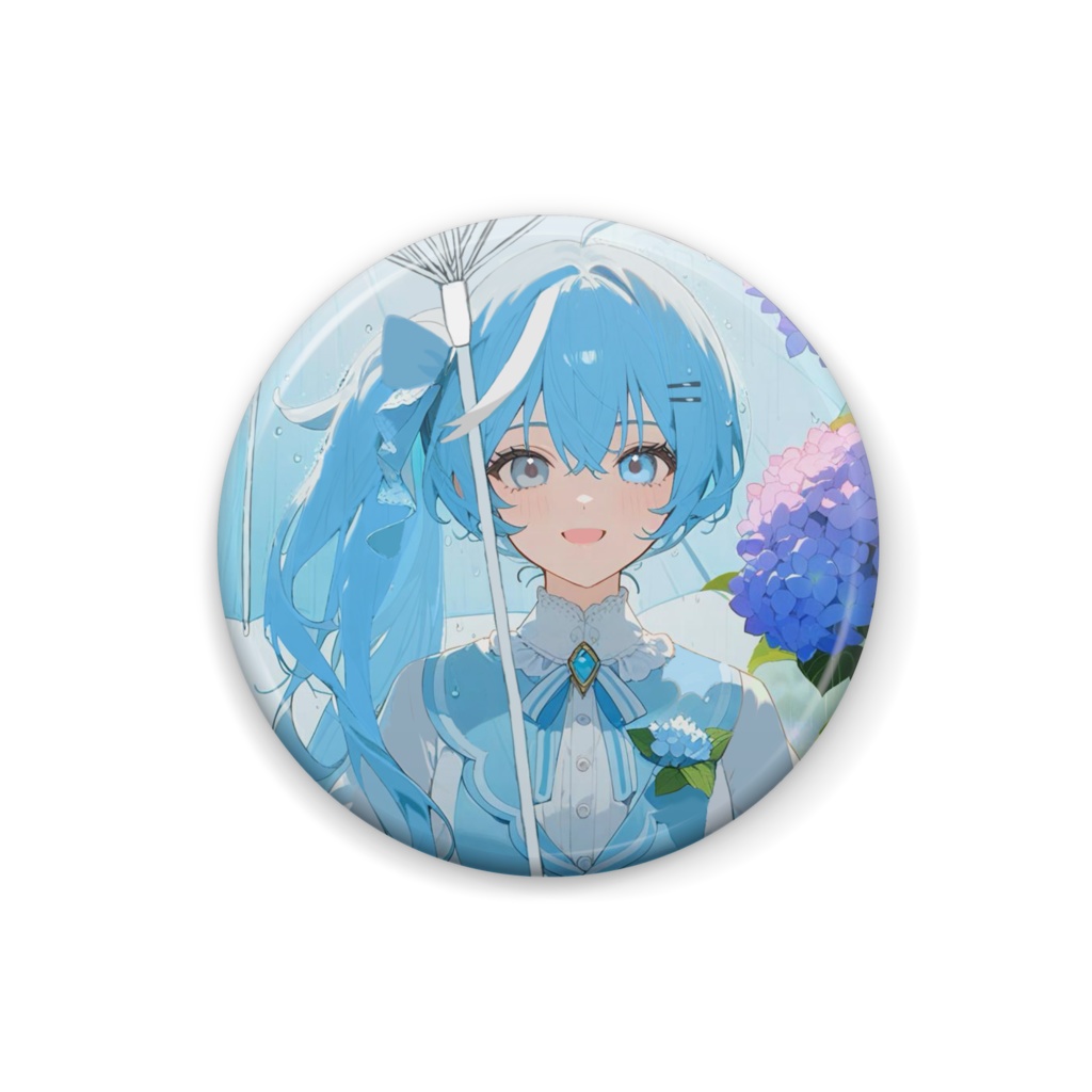 柊詩葉  缶バッジ 梅雨Ver.