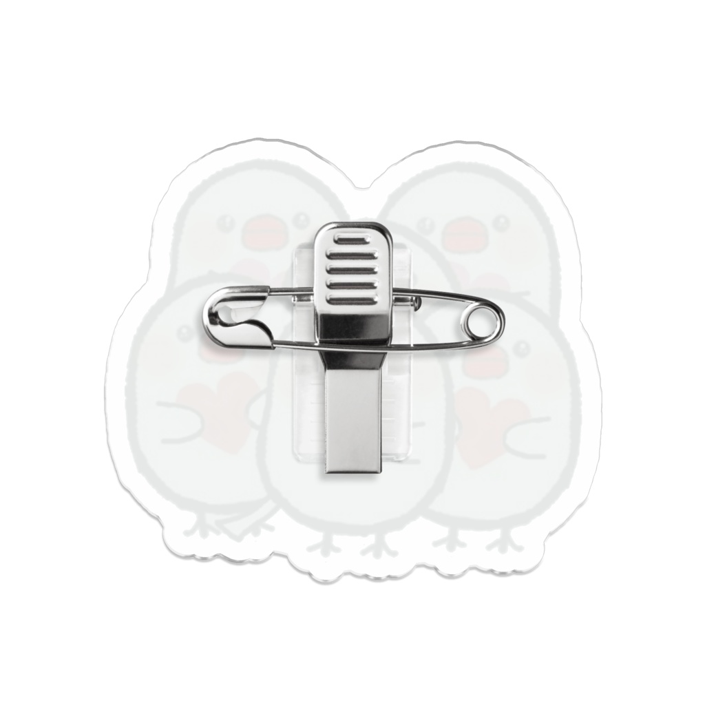 白文鳥ちゅんすけのアクリルバッジ